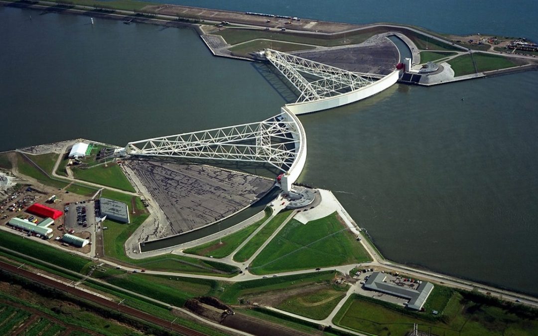 Storm Surge Barrier Maeslantkering, Rotterdam and Kinderdijk